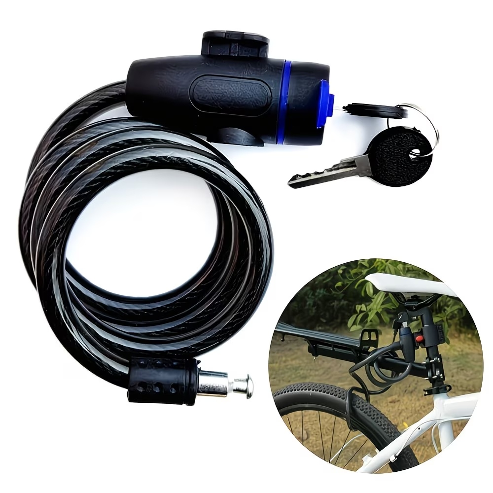 Heavy Equipment Keychain - Bicycle Lock Cable, Bicycle Key Lock