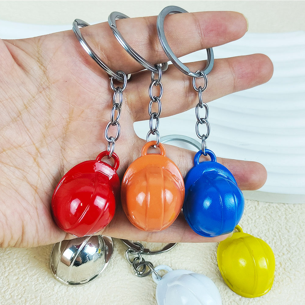 Creative Hard Hat Keychain Min - Heavy Equipment Keychain 评论和价格