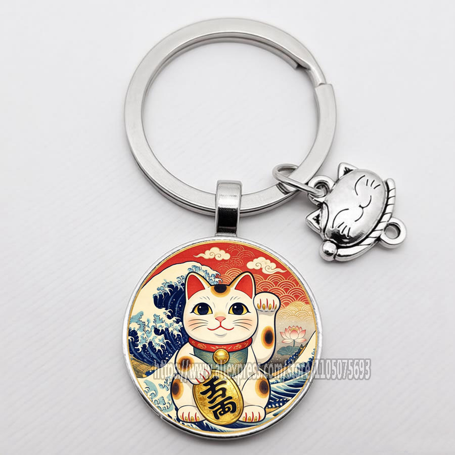 Fashion Lucky Cat Keychain Jap - Heavy Equipment Keychain 评论和价格