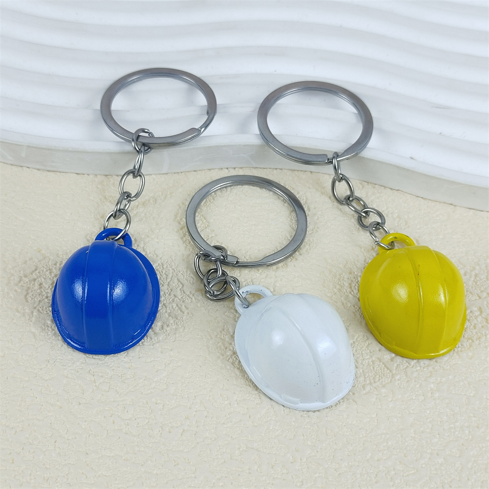 Colorful 3D Safety Hat Keychai - Heavy Equipment Keychain 评论和价格