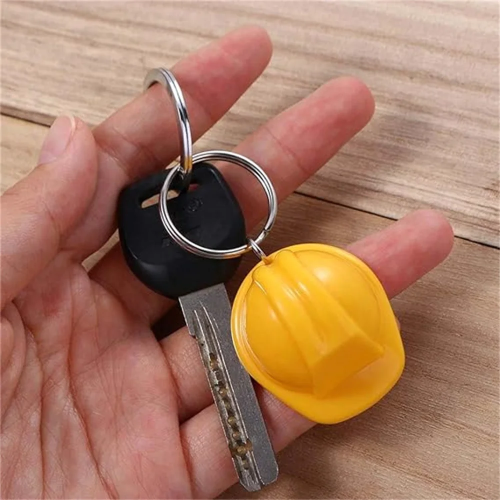 Colorful 3D Safety Hat Keychai - Heavy Equipment Keychain 评论和价格