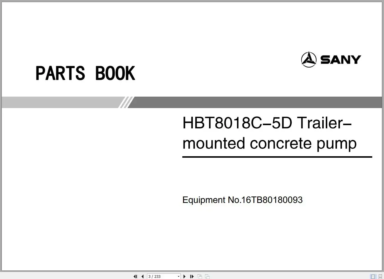 SpecDiag Sany Heavy Equipment  - Heavy Equipment Pdf 评论和价格