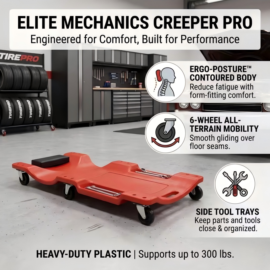 40'' 6-Wheel Heavy Duty Mechan - Heavy Equipment Maintenance 评论和价格
