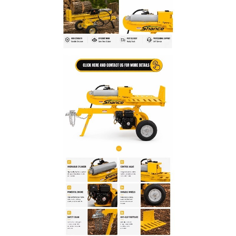 Electric Hydraulic Log Splitte - Heavy Equipment Processor 评论和价格