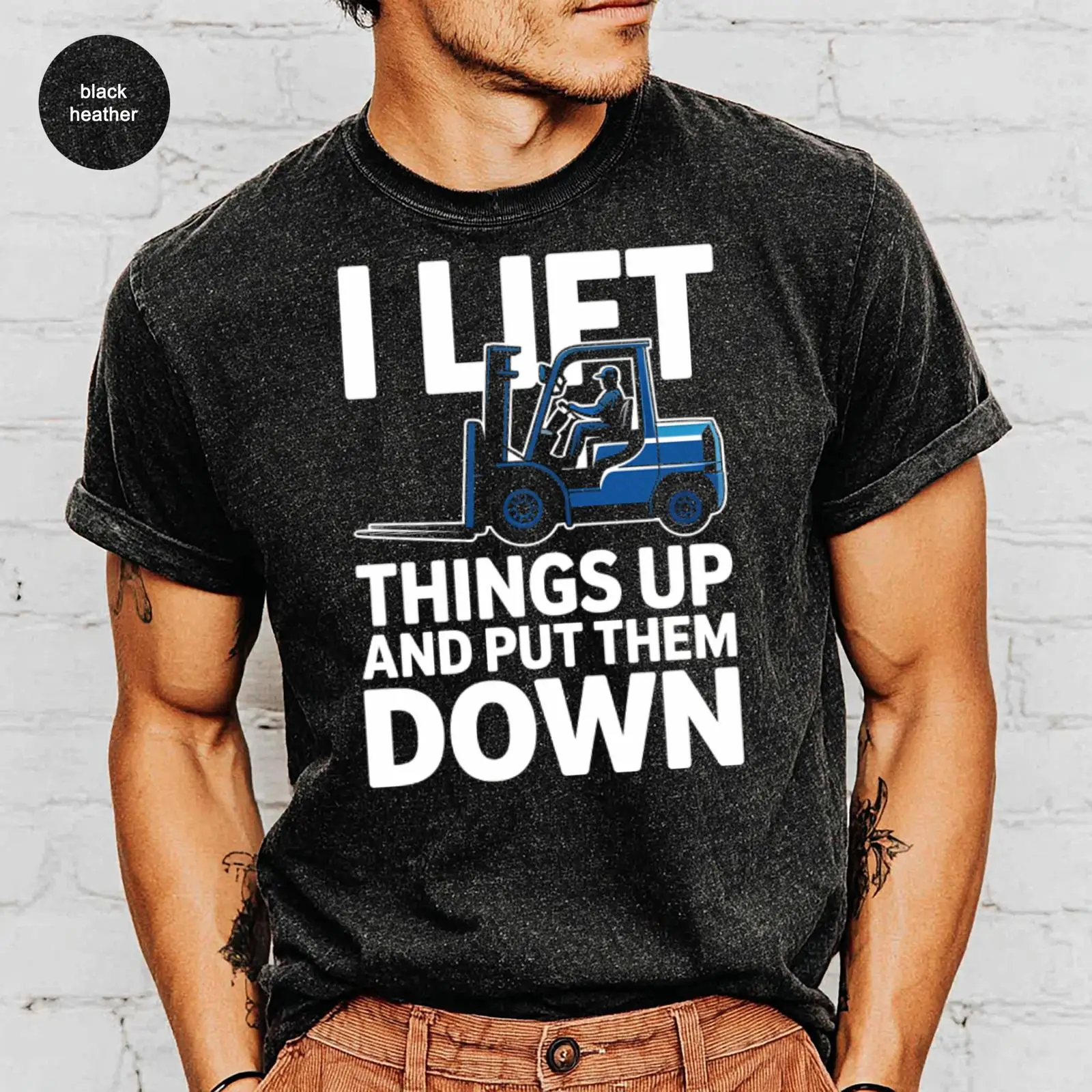 Forklift Operator T Shirt Ware - Heavy Equipment Logistics 评论和价格